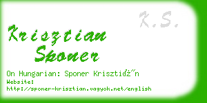 krisztian sponer business card